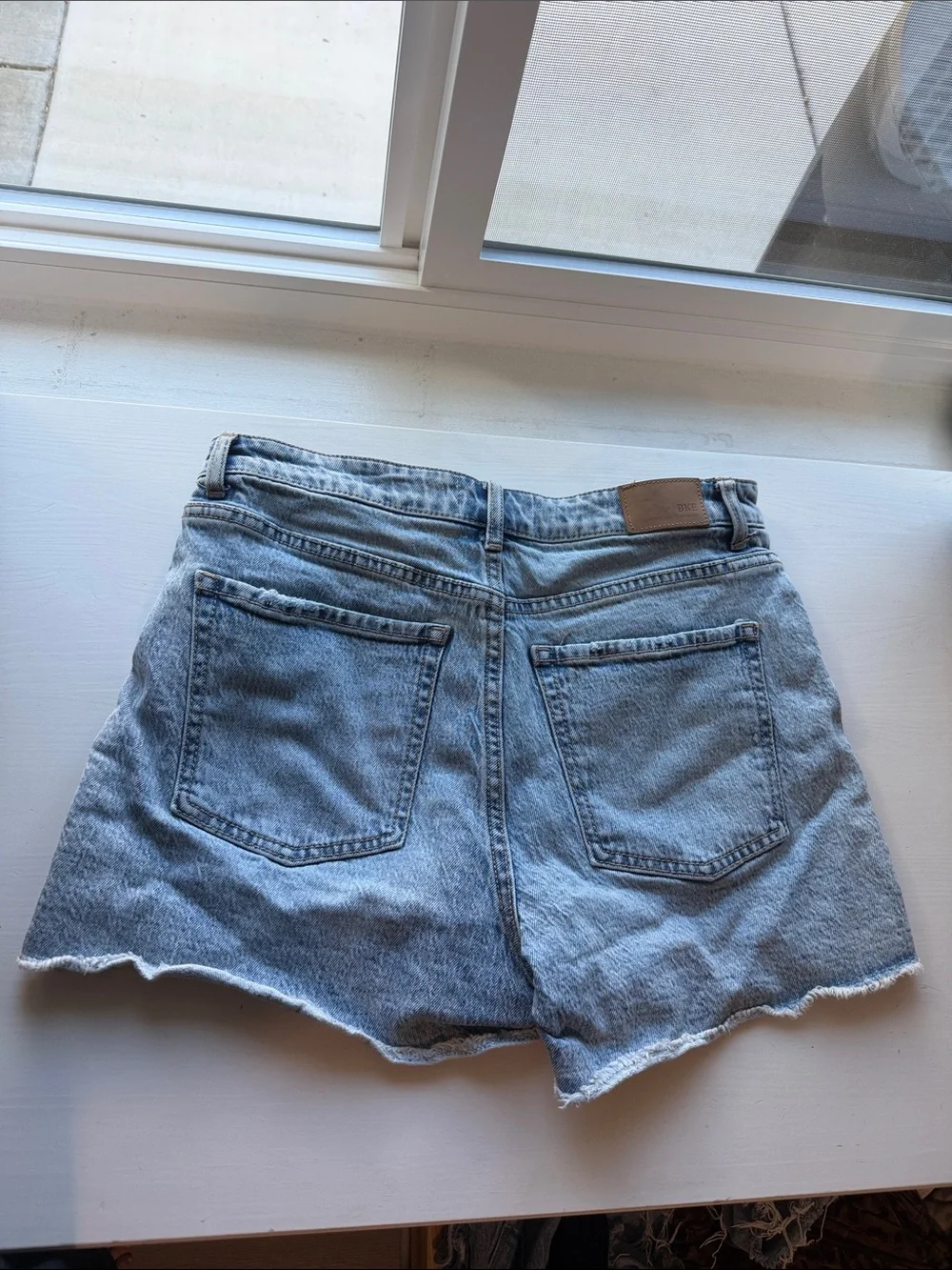 BKE Denim Light Blue High-Waist Denim Shorts